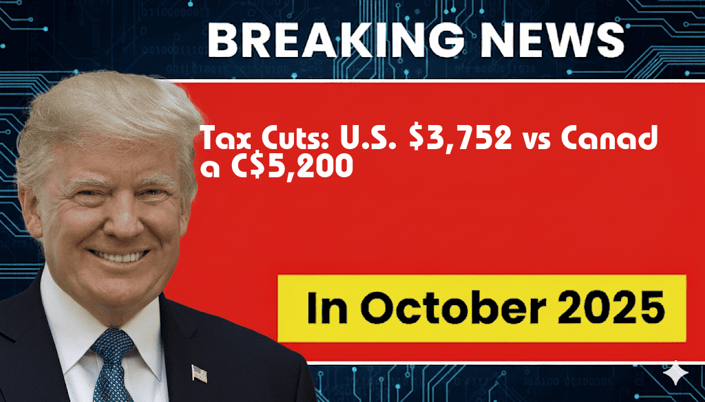 Comparing Tax Cuts: $3,752 in the U.S. vs C$5,200 in Canada for 2025